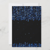 Elegant Housewarming Party Star Confetti Blue Kaart (Achterkant)