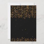Elegant Housewarming Party Star Confetti Gold Kaart (Achterkant)