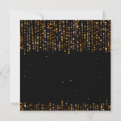 Elegant Housewarming Party Star Confetti Gold Kaart (Achterkant)