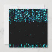 Elegant Housewarming Party Star Confetti Turquoise Kaart (Achterkant)