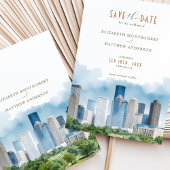 Elegant Houston, Texas Save-the-Date Uitnodiging