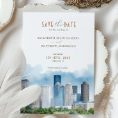 Elegant Houston, Texas Save-the-Date Uitnodiging