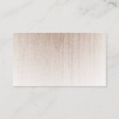 Elegant hout look modern minimalistisch profession visitekaartje (Achterkant)