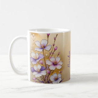 Elegant Houten Bloemenschaal & Bijpassende Mok Set