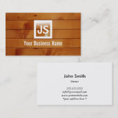 Elegant houtrepes textuur Visitekaartje (Voorkant / Achterkant)