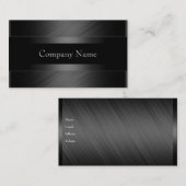 Elegant Houtskool Grijs Zwart Visitekaartje (Voorkant / Achterkant)