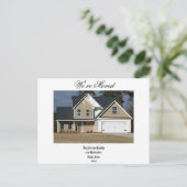 Elegant Huis Foto Wij Zijn Verhuisd Mededeling Briefkaart (Staand voorkant)