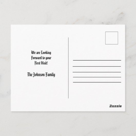 Elegant Huis Foto Wij Zijn Verhuisd Mededeling Briefkaart (Achterkant)