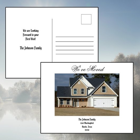 Elegant Huis Foto Wij Zijn Verhuisd Mededeling Briefkaart