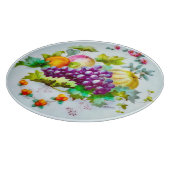 Elegant Huis  Fruit en Bloemen Waterverf Snijplank (Hoek)