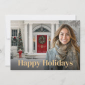 Elegant Huis Realtor Foto Vakantie Kaart (Voorkant)