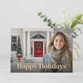 Elegant Huis Realtor Foto Vakantie Kaart (Staand voorkant)