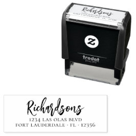 Elegant Huis Verwarmings Script Retouradres Zelf-i Zelfinktende Stempel