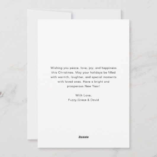 Elegant Huisdier Kerstmis Happy Howholidays Hond 4 Feestdagenkaart (Achterkant)