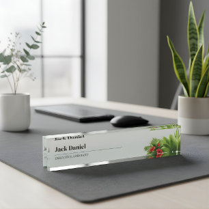 Elegant Hulstbes Kantoor Bloemist Bedrijf Naambordje