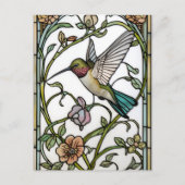 Elegant hummingbird artwork botanical boho chic briefkaart (Voorkant)