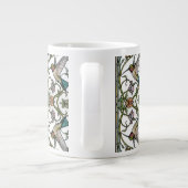 Elegant hummingbird artwork botanical boho chic grote koffiekop (Achterkant)