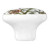 Elegant hummingbird artwork botanical boho chic keramische knop (Zijkant)