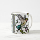 Elegant hummingbird artwork botanical boho chic koffiemok (Voorkant rechts)