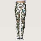 Elegant hummingbird artwork botanical boho chic leggings (Voorkant)