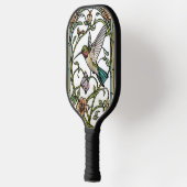Elegant hummingbird artwork botanical boho chic pickleball paddle (Links)