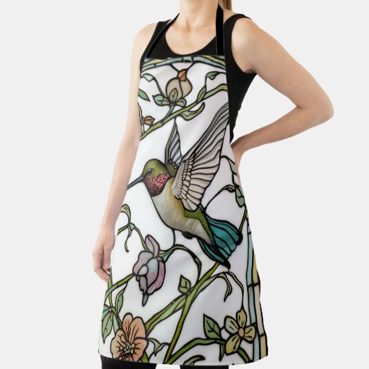 Elegant hummingbird artwork botanical boho chic schort (Insitu)