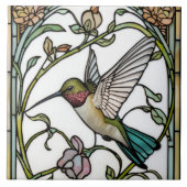 Elegant hummingbird artwork botanical boho chic tegeltje (Voorkant)