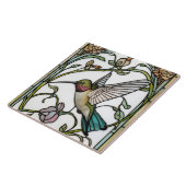 Elegant hummingbird artwork botanical boho chic tegeltje (Zijkant)