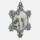 Elegant Hummingbird Flower Snowflake Ornamke Tin Sneeuwvlok Ornament (Links)