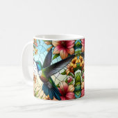 Elegant Hummingbird Glas in lood Effect Koffiemok (Voorkant links)
