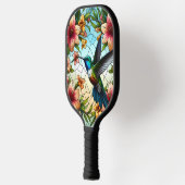 Elegant Hummingbird Glas in lood Effect Pickleball Paddle (Links)