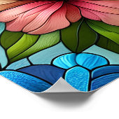 Elegant Hummingbird Glas in lood Effect Poster (Hoek)