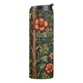 Elegant Hummingbird kunstwerk bohemian floral Thermosbeker (Gedraaid links)