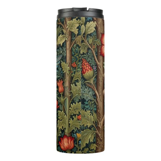 Elegant Hummingbird kunstwerk bohemian floral Thermosbeker (Achterkant)