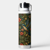 Elegant Hummingbird kunstwerk bohemian floral Waterfles (Achterkant)