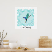  Elegant Hummingbird Poster (Keuken)