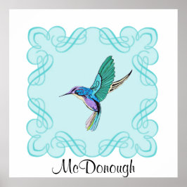 Elegant Hummingbird Poster