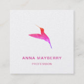 Elegant Hummingbird Vierkante Visitekaartje (Voorkant)