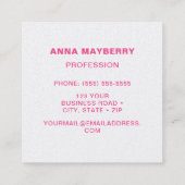 Elegant Hummingbird Vierkante Visitekaartje (Achterkant)