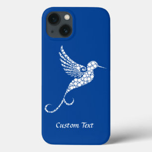 Elegant Hummingbird White over blauw design Case-Mate iPhone Case