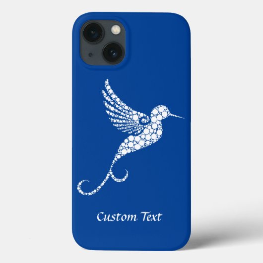 Elegant Hummingbird White over blauw design Case-Mate iPhone Case (Achterkant)
