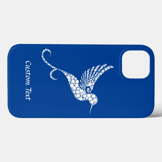 Elegant Hummingbird White over blauw design Case-Mate iPhone Case (Achterkant (horizontaal))