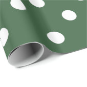 Elegant Hunter Green Polka Dots Wrapping Paper Cadeaupapier (Rol Hoek)