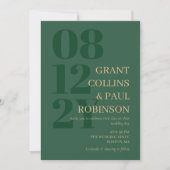 Elegant Hunter Green Tan Typografie Kaart (Voorkant)