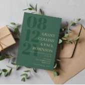 Elegant Hunter Green Tan Typografie Kaart