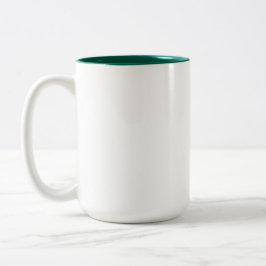 Elegant Hunter Green with White Tweekleurige Koffiemok