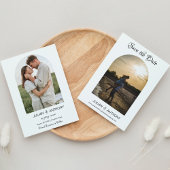 Elegant Huwelijk 2 Foto Save The Date