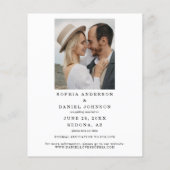 Elegant Huwelijk Budget Save The Date Flyer (Achterkant)