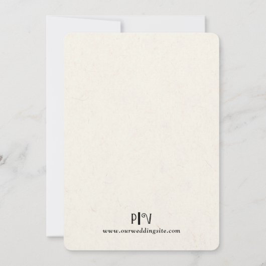  Elegant Huwelijk Kaart (Achterkant)