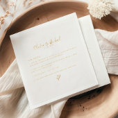 Elegant Huwelijk Script Feiten Goud Folie Servetten